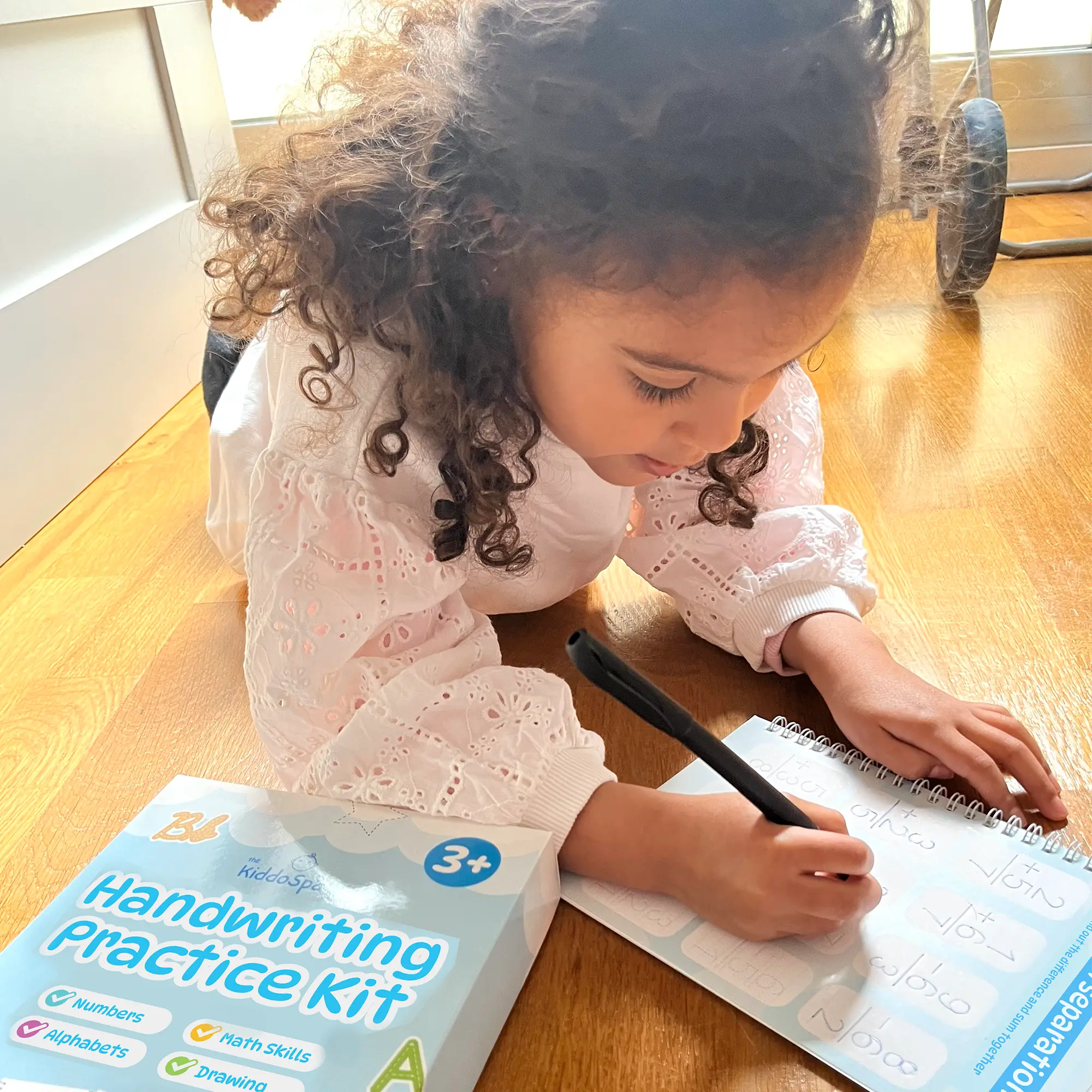 KiddoSpace’s Handwriting Practice Kit (4 A5 Books + 1 Pen Grip + 1 Special Ink Pen)