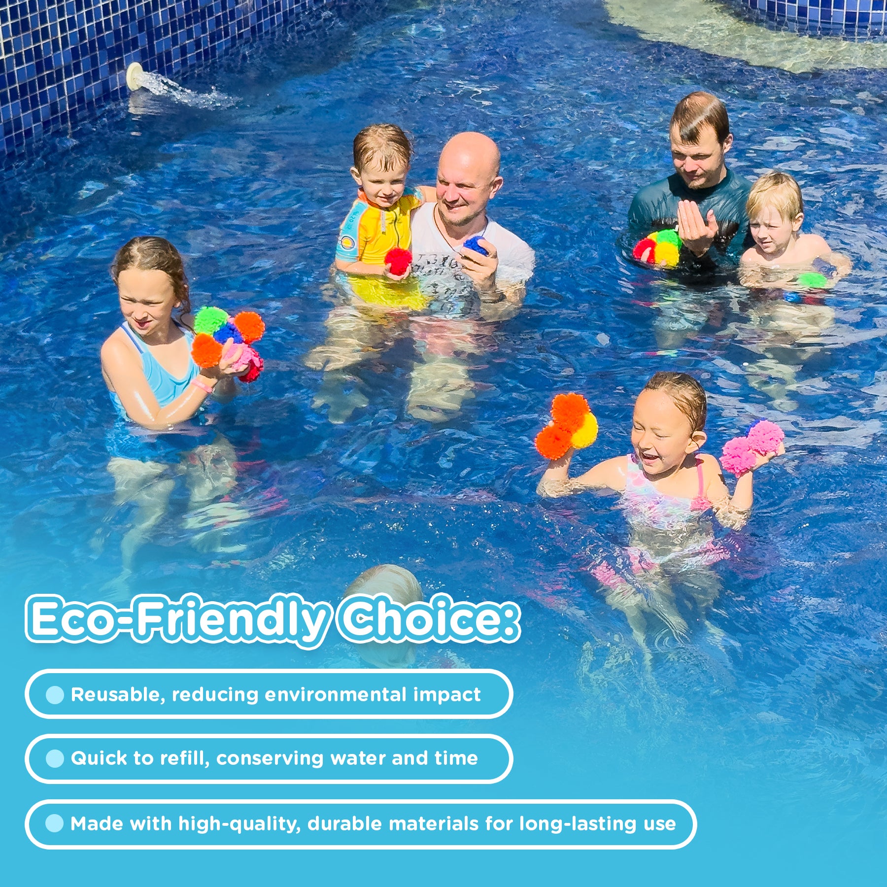 KiddoSpace Reusable Water Sponge Balls (Buy 10 Get 30 Free)